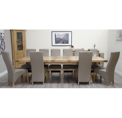 Deluxe Oak Super X Leg Extending Dining Table